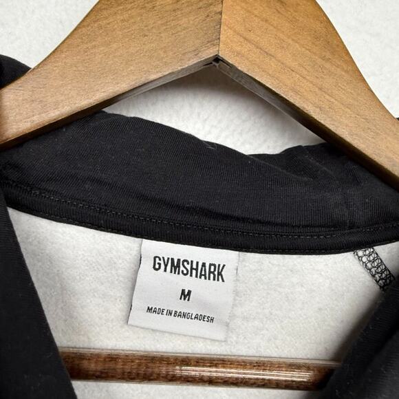 Gymshark Sweatshirt Men's Medium Black Gray Hoodie Marble Dyed Hoodie Workout - Picture 4 of 11